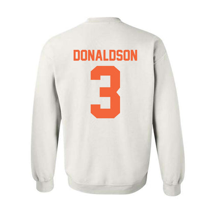 Miami - NCAA Men's Basketball : Tre Donaldson - Sports Shersey Crewneck Sweatshirt-1