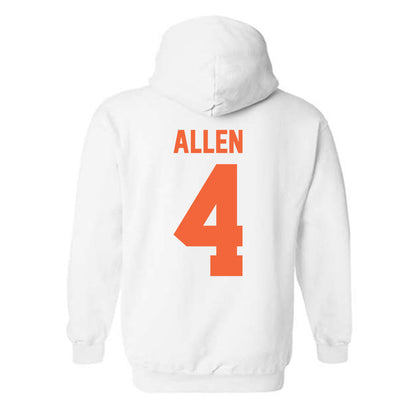 Miami - NCAA Men's Basketball : Marcus Allen - Sports Shersey Hooded Sweatshirt-1