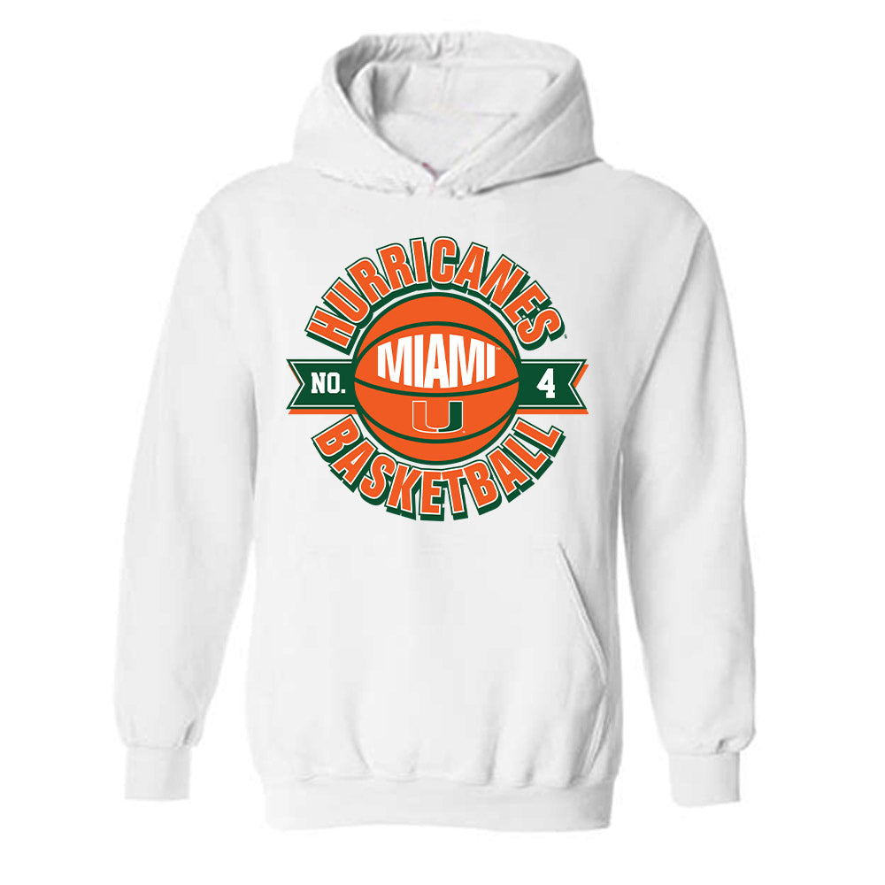 Miami - NCAA Women's Basketball : Jasmyne Roberts - Sports Shersey Hooded Sweatshirt