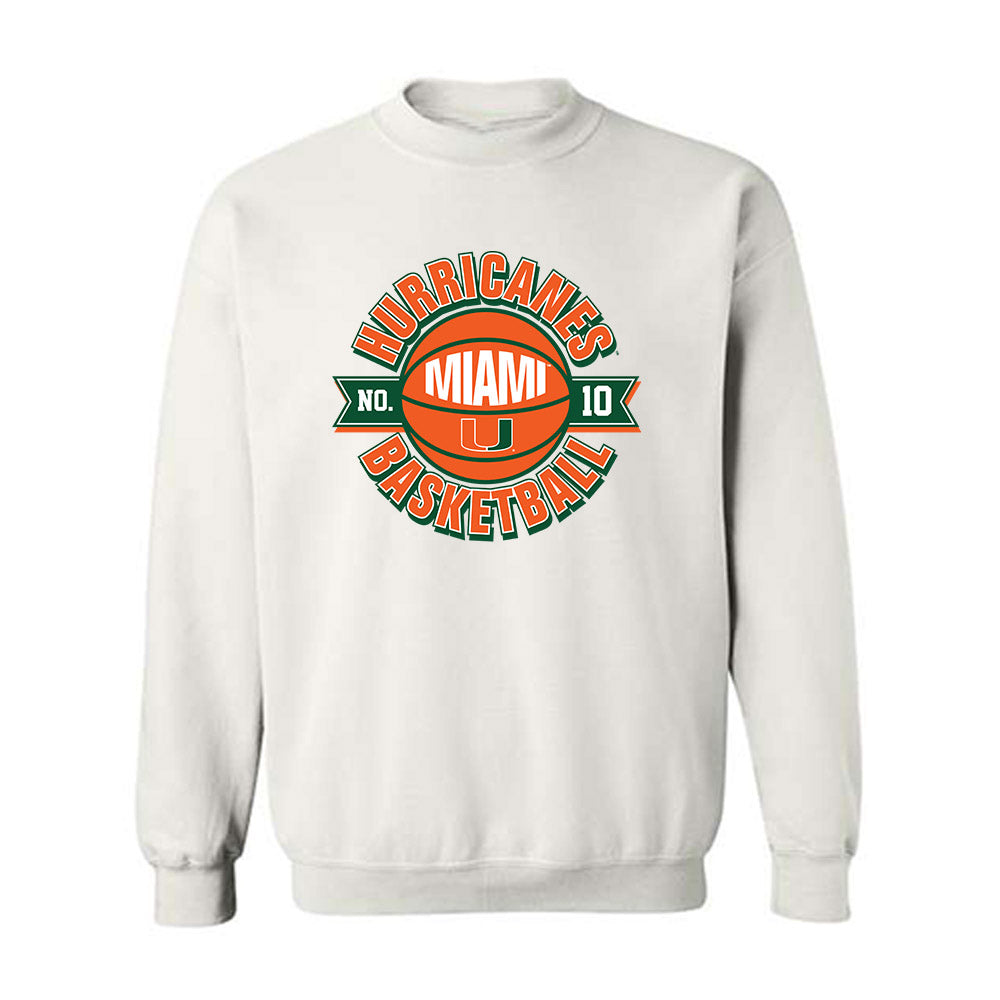 Miami - NCAA Men's Basketball : Paul Djobet - Sports Shersey Crewneck Sweatshirt