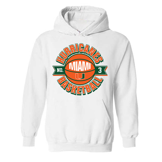 Miami - NCAA Men's Basketball : Tre Donaldson - Sports Shersey Hooded Sweatshirt-0