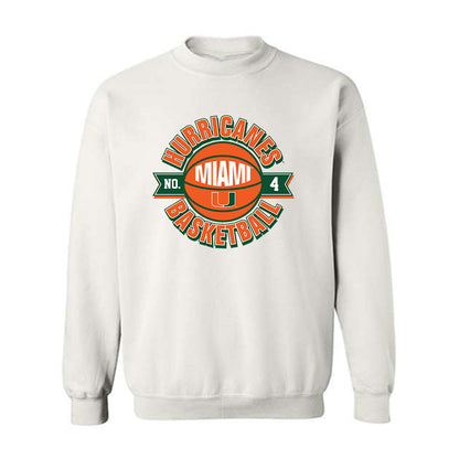 Miami - NCAA Men's Basketball : Isaiah Johnson-Arigu - Sports Shersey Crewneck Sweatshirt