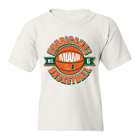 Miami - NCAA Men's Basketball : Treyvon Maddox - Sports Shersey Youth T-Shirt-0