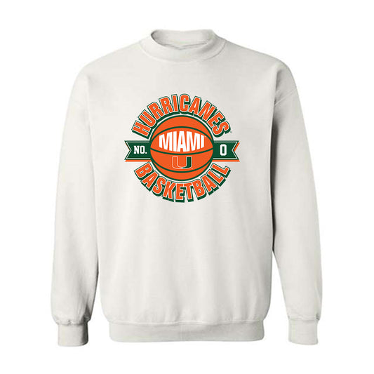 Miami - NCAA Men's Basketball : Matthew Cleveland - Sports Shersey Crewneck Sweatshirt