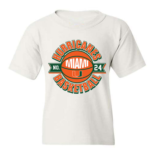 Miami - NCAA Men's Basketball : Nijel Pack - Sports Shersey Youth T-Shirt