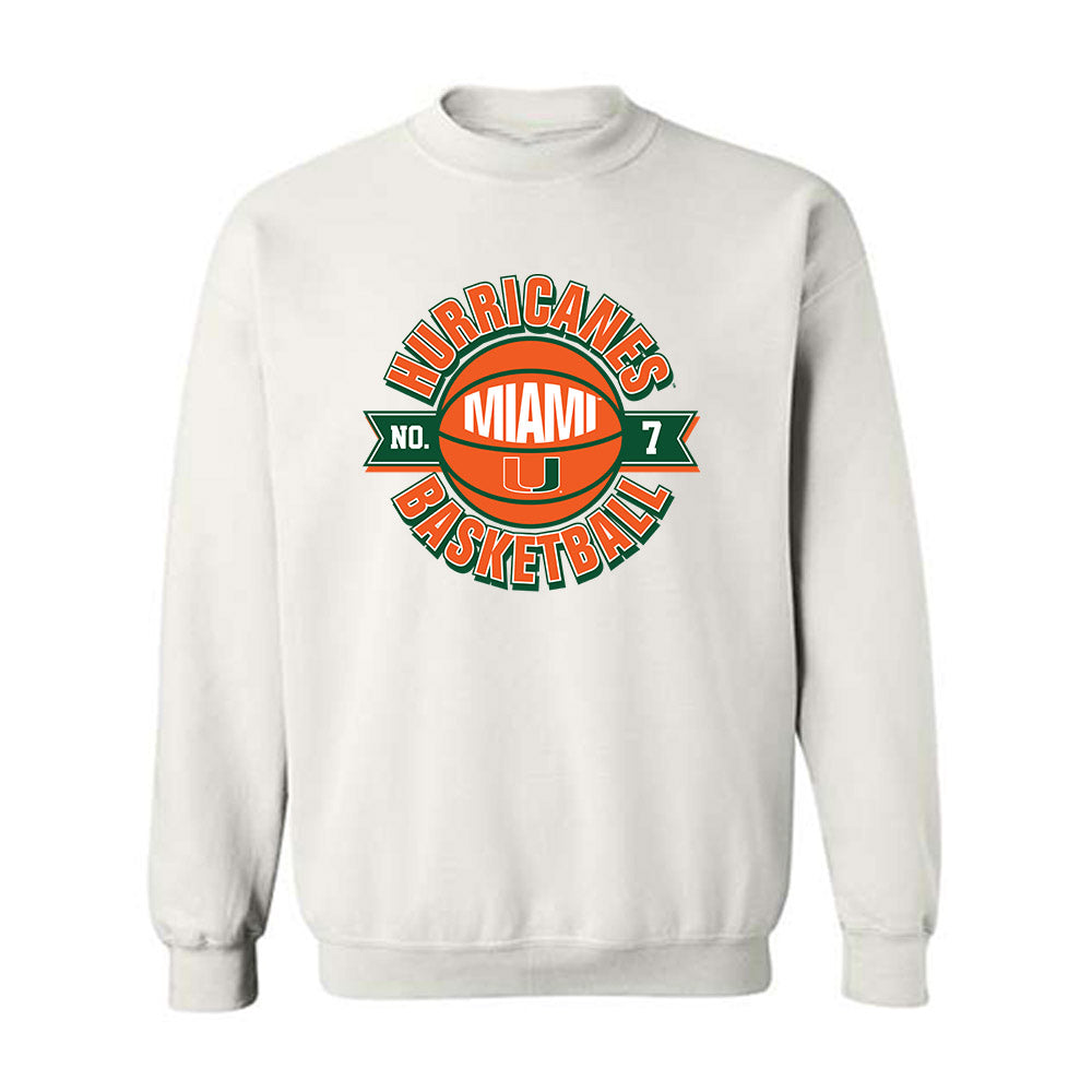 Miami - NCAA Women's Basketball : Danielle Osho - Sports Shersey Crewneck Sweatshirt-0