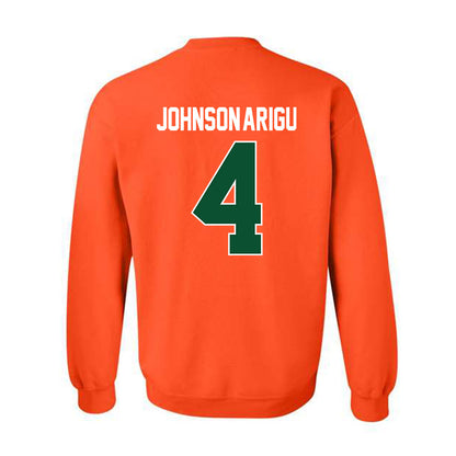 Miami - NCAA Men's Basketball : Isaiah Johnson-Arigu - Sports Shersey Crewneck Sweatshirt