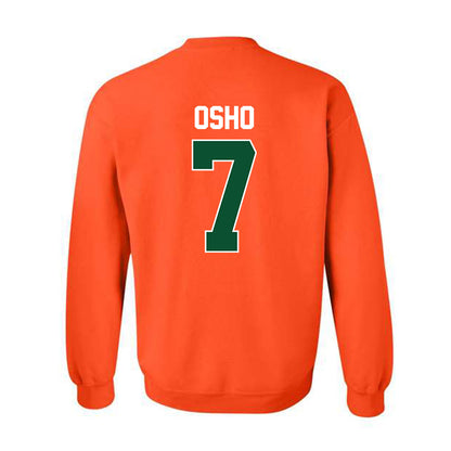 Miami - NCAA Women's Basketball : Danielle Osho - Sports Shersey Crewneck Sweatshirt-1