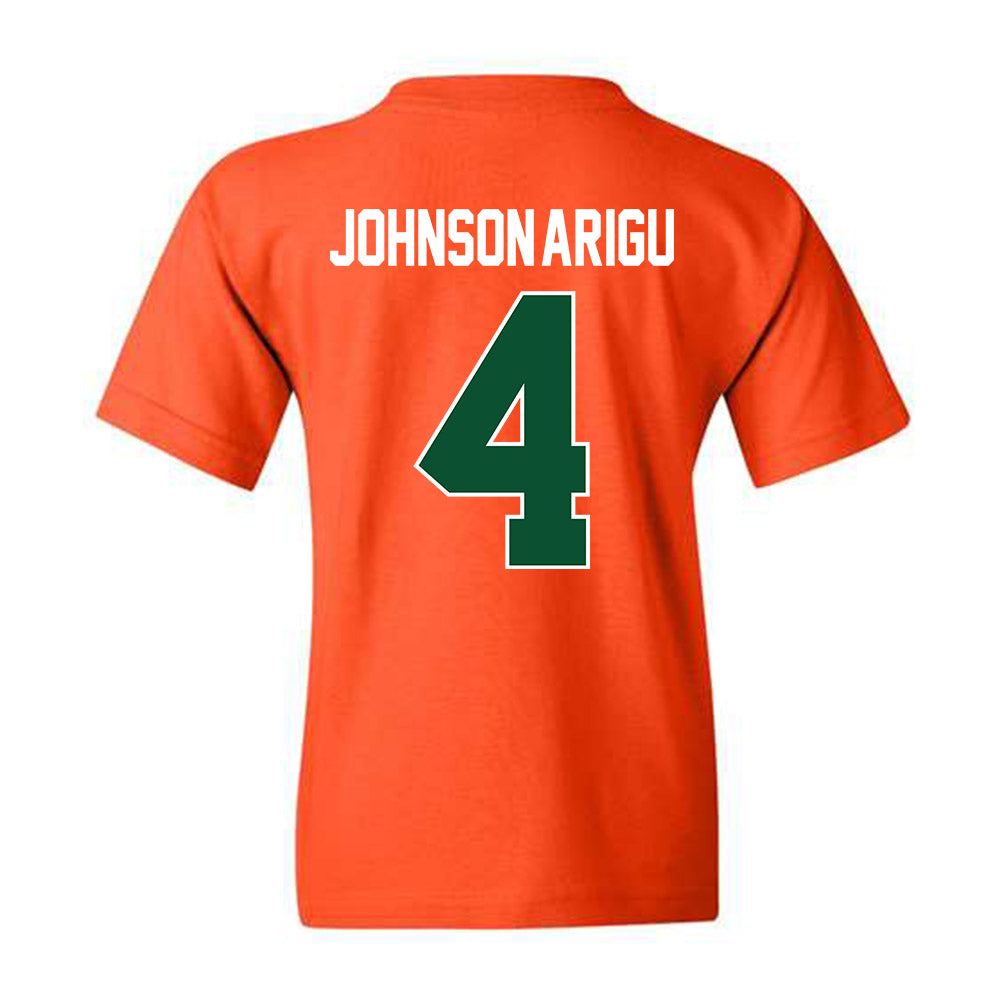 Miami - NCAA Men's Basketball : Isaiah Johnson-Arigu - Sports Shersey Youth T-Shirt