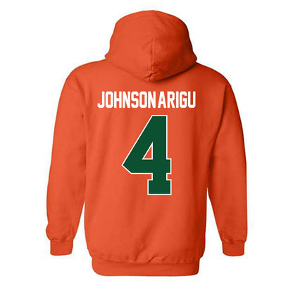 Miami - NCAA Men's Basketball : Isaiah Johnson-Arigu - Sports Shersey Hooded Sweatshirt