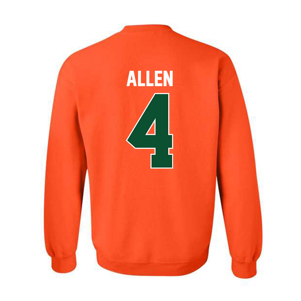 Miami - NCAA Men's Basketball : Marcus Allen - Sports Shersey Crewneck Sweatshirt-1