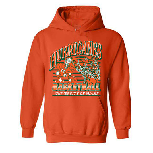 Miami - NCAA Men's Basketball : Marcus Allen - Sports Shersey Hooded Sweatshirt-0