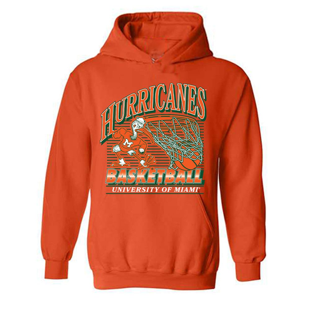 Miami - NCAA Men's Basketball : Tre Donaldson - Sports Shersey Hooded Sweatshirt-0