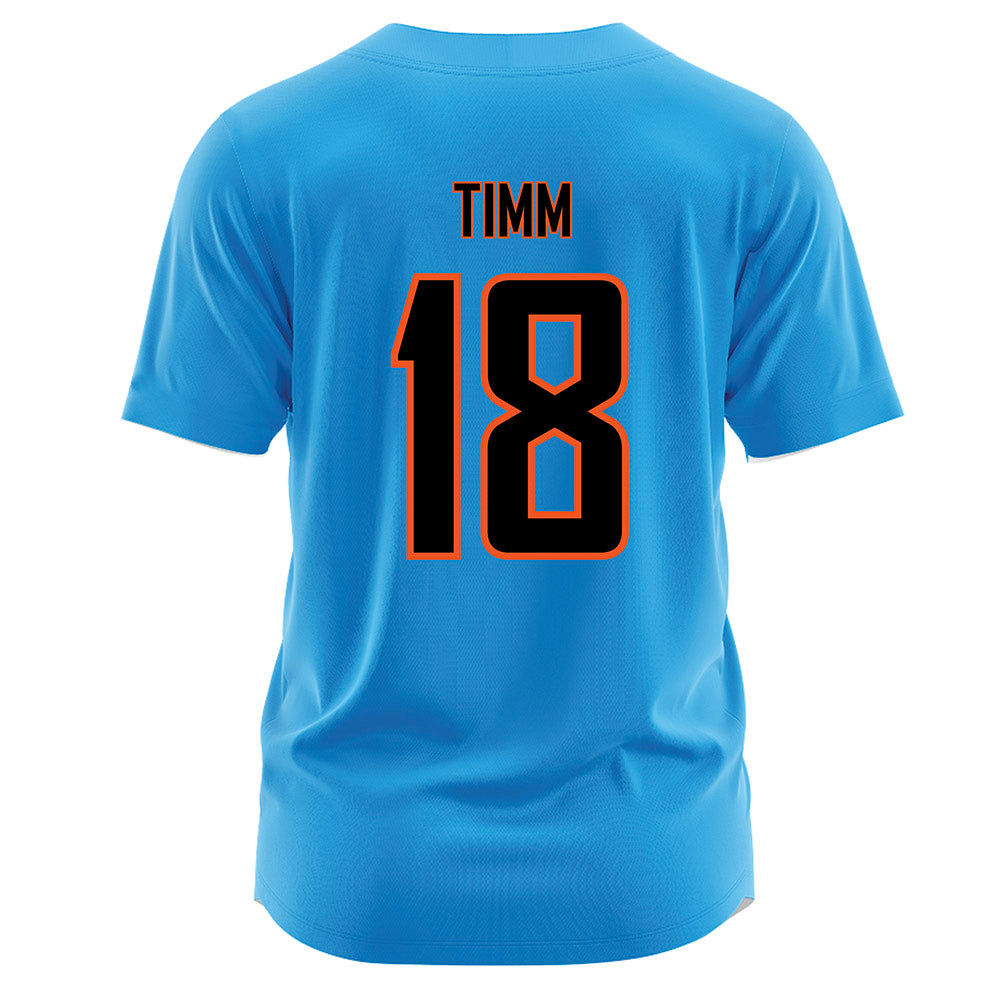 Oklahoma State - NCAA Softball : Claire Timm - Blue Jersey