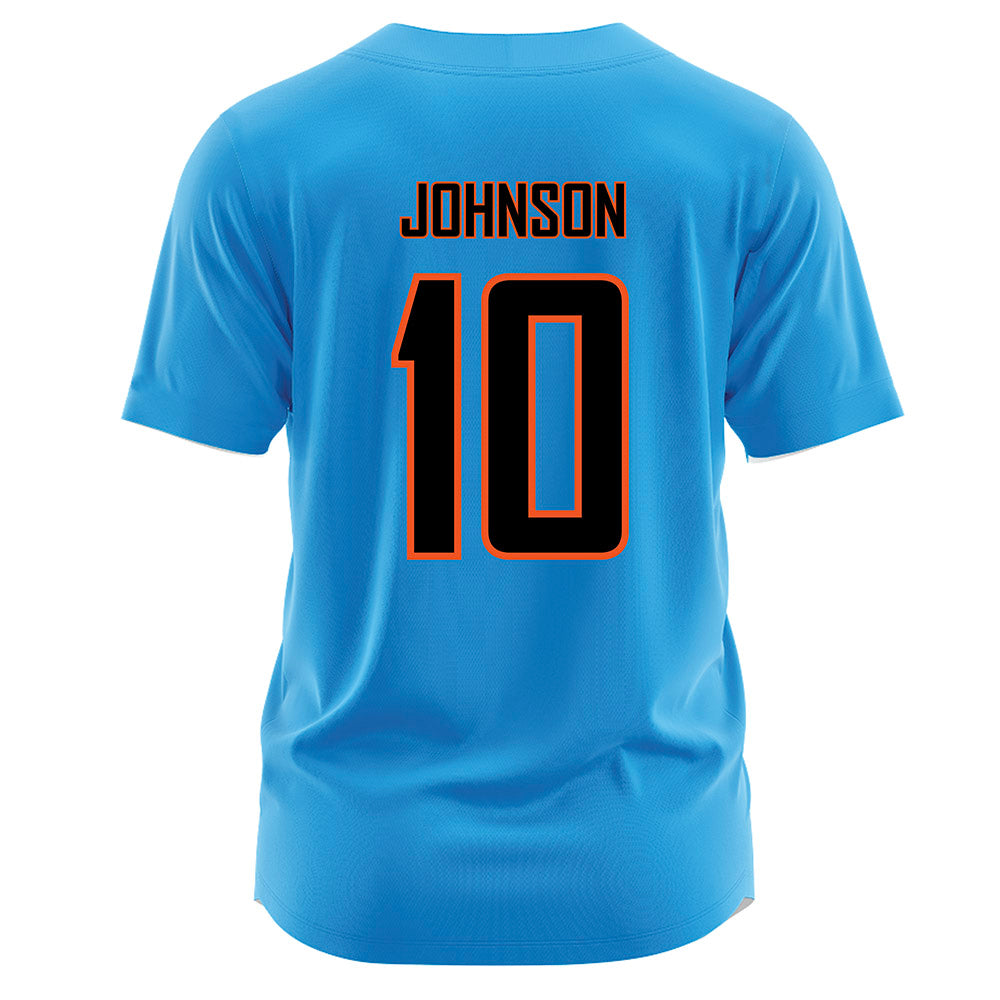 Oklahoma State - NCAA Softball : Keeley Johnson - Blue Jersey