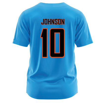 Oklahoma State - NCAA Softball : Keeley Johnson - Blue Jersey