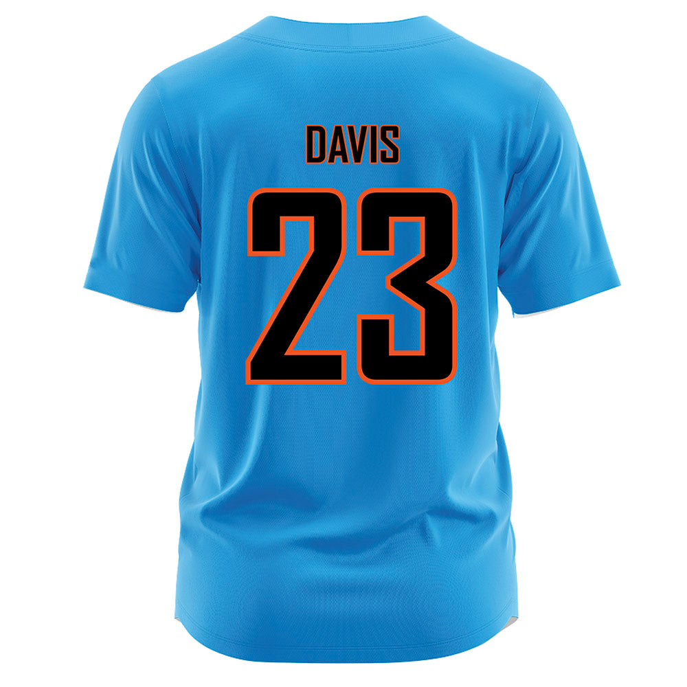 Oklahoma State - NCAA Softball : Saylor Davis - Blue Jersey