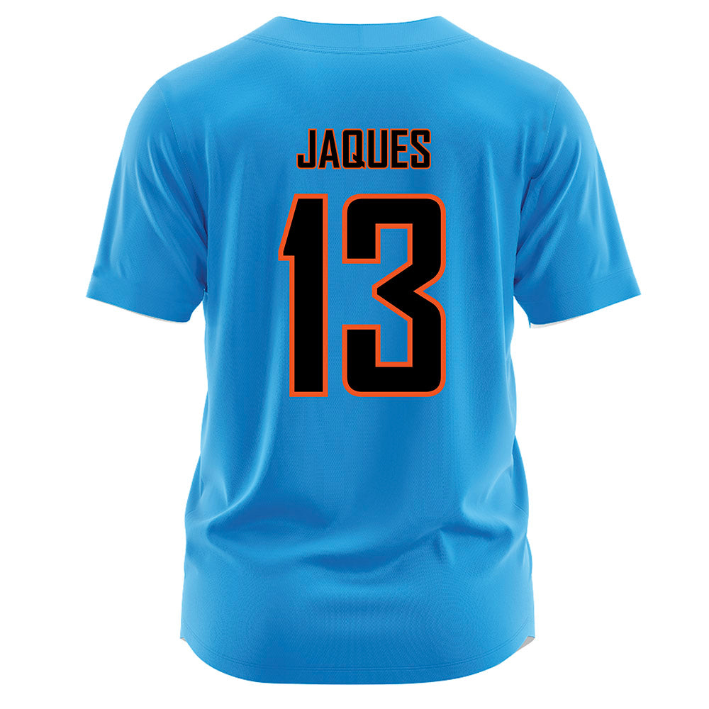 Oklahoma State - NCAA Softball : Libby Jaques - Blue Jersey-1