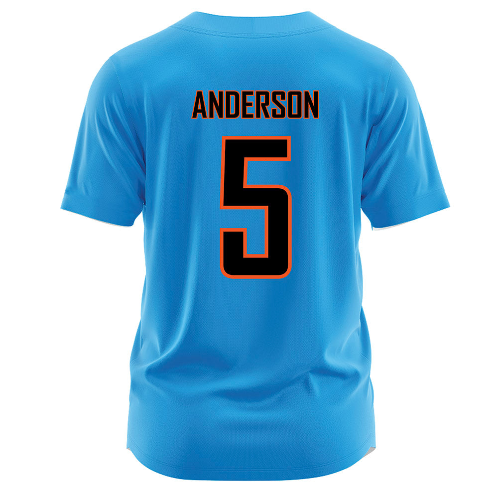 Oklahoma State - NCAA Softball : Taylor Anderson - Blue Jersey