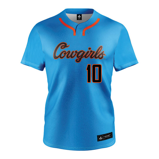 Oklahoma State - NCAA Softball : Keeley Johnson - Blue Jersey