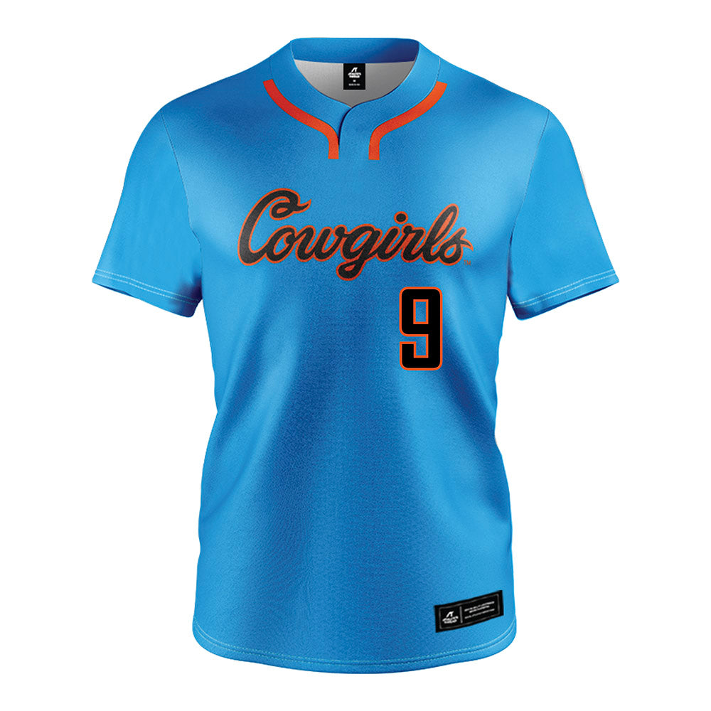 Oklahoma State - NCAA Softball : Tia Warsop - Blue Jersey