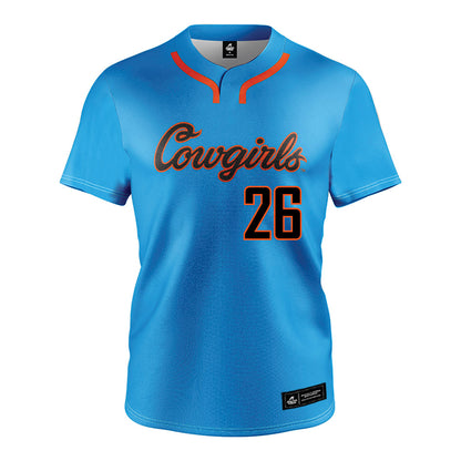 Oklahoma State - NCAA Softball : Rosie Davis - Blue Jersey