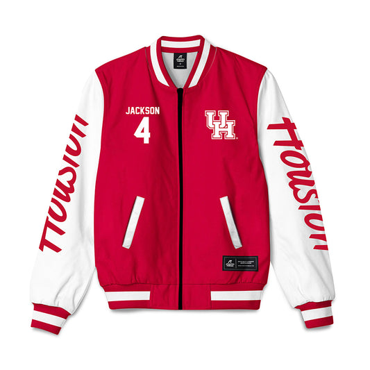 Houston - NCAA Baseball : Riley Jackson - Bomber Jacket-0