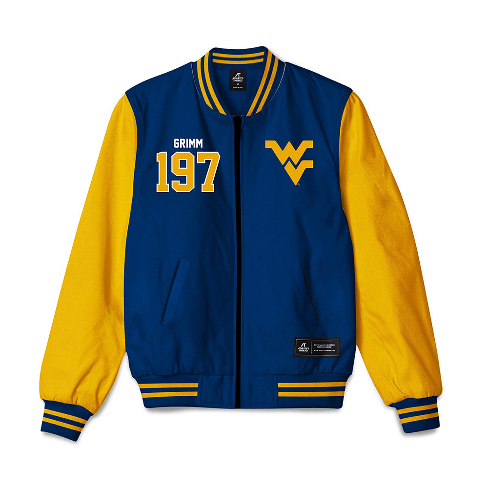 West Virginia - NCAA Wrestling : Coen Grimm - Bomber Jacket-0