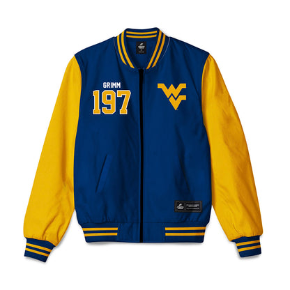 West Virginia - NCAA Wrestling : Coen Grimm - Bomber Jacket-0