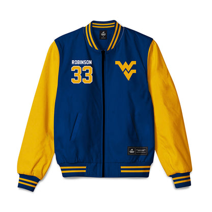 West Virginia - NCAA Baseball : Brayden Robinson - Bomber Jacket-0