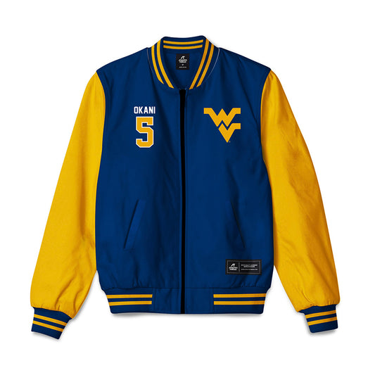 West Virginia - NCAA Men's Basketball : Toby Okani - Bomber Jacket-0