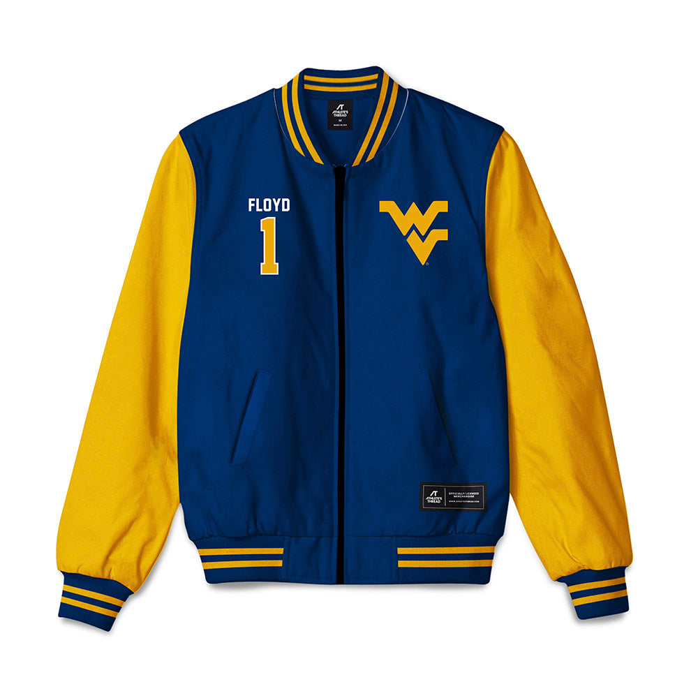 West Virginia - NCAA Men's Basketball : Jasper Floyd - Bomber Jacket-0