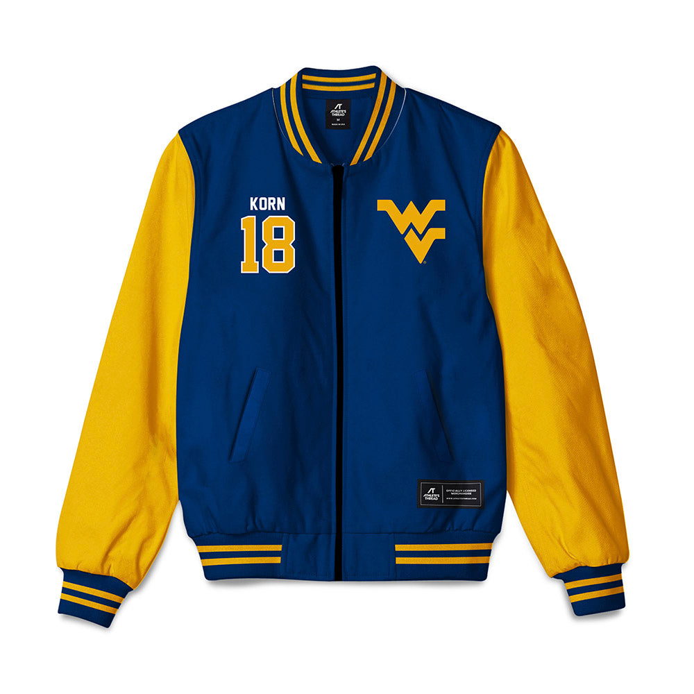 West Virginia - NCAA Baseball : Ian Korn - Bomber Jacket-0