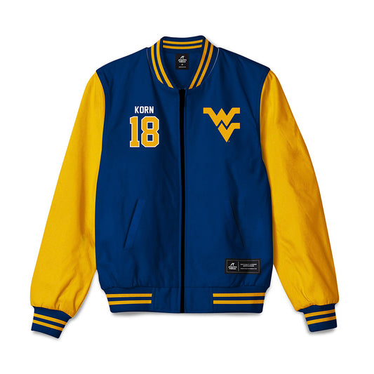 West Virginia - NCAA Baseball : Ian Korn - Bomber Jacket-0