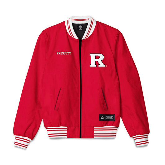 Rutgers - NCAA Women's Track & Field : Olivia Prescott - Bomber Jacket-0