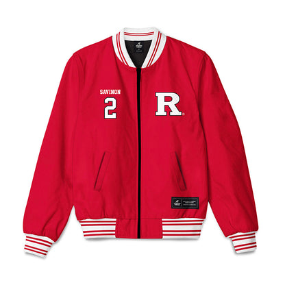 Rutgers - NCAA Baseball : Jordan Savinon - Bomber Jacket-0