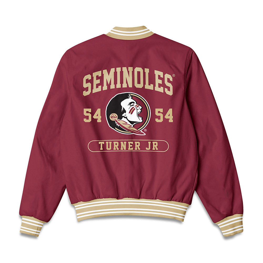 FSU - NCAA Football : Byron Turner Jr - Bomber Jacket