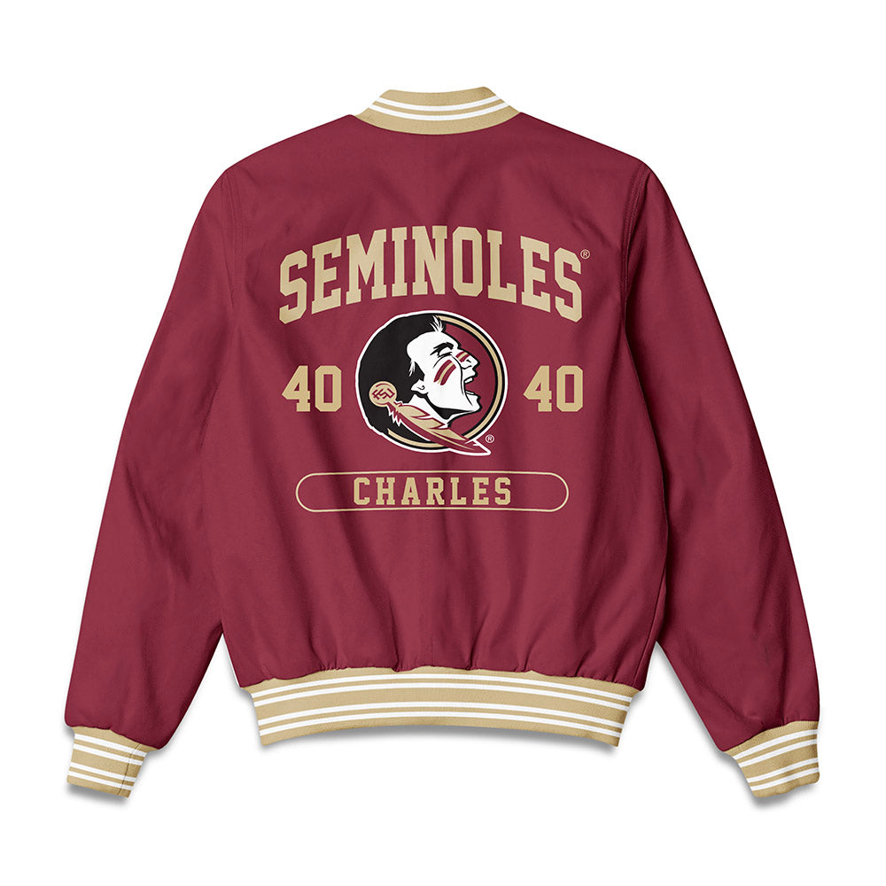 FSU - NCAA Baseball : Joe Charles - Bomber Jacket-1