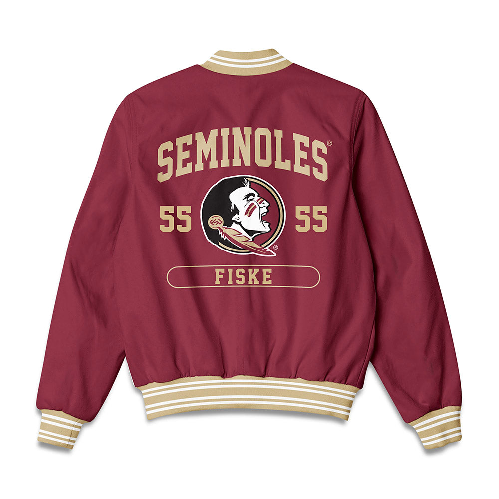 FSU - NCAA Football : Braden Fiske - Bomber Jacket