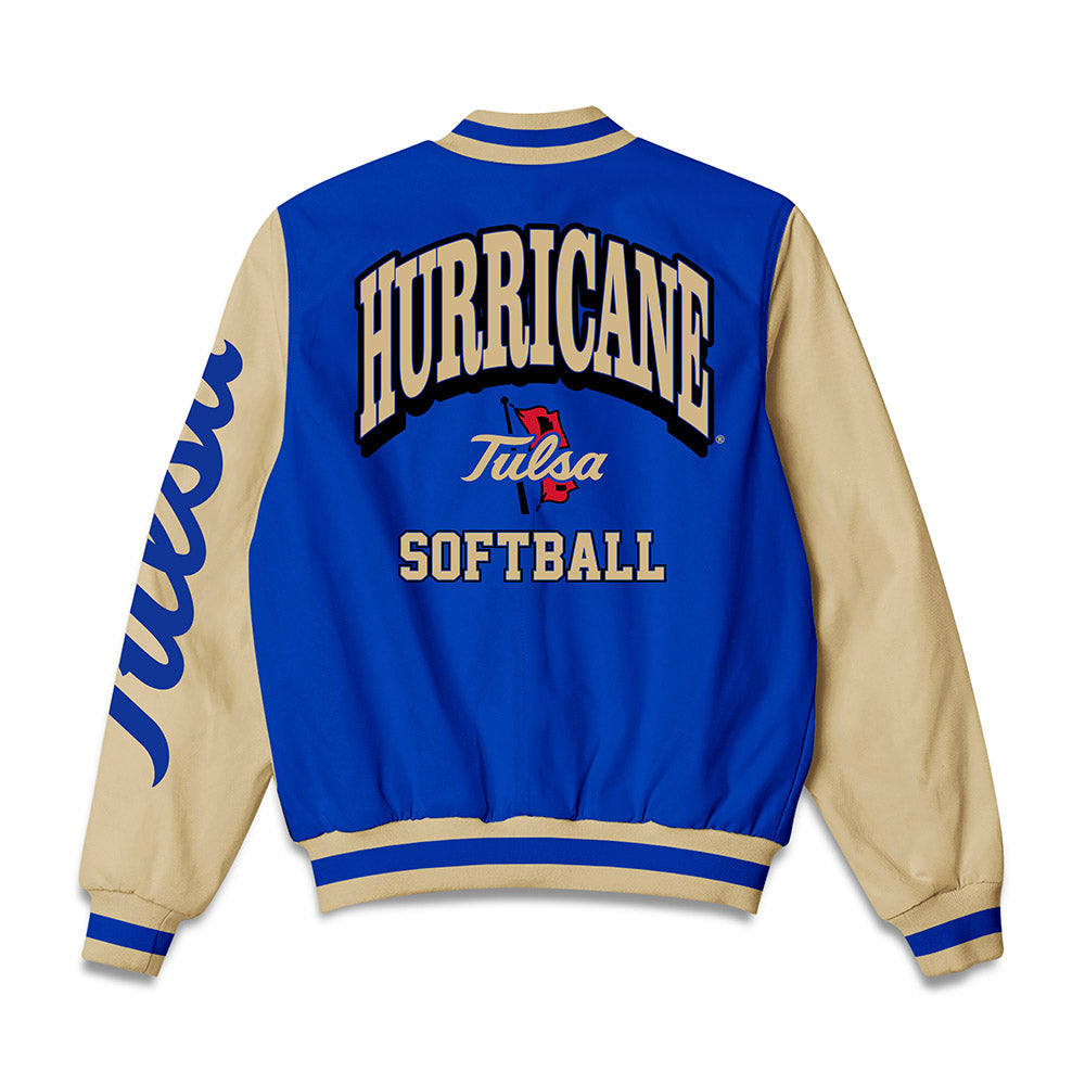Tulsa - NCAA Softball : Brinly Maples - Bomber Jacket-1