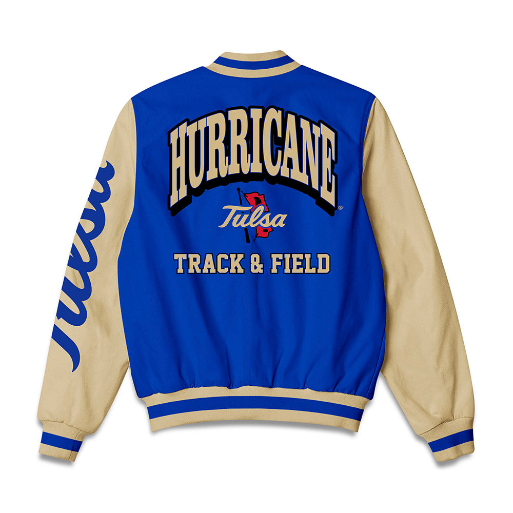 Tulsa - NCAA Men's Track & Field : Carson Miller - Bomber Jacket-1