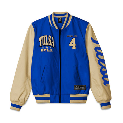 Tulsa - NCAA Softball : Annika Dill - Bomber Jacket-0