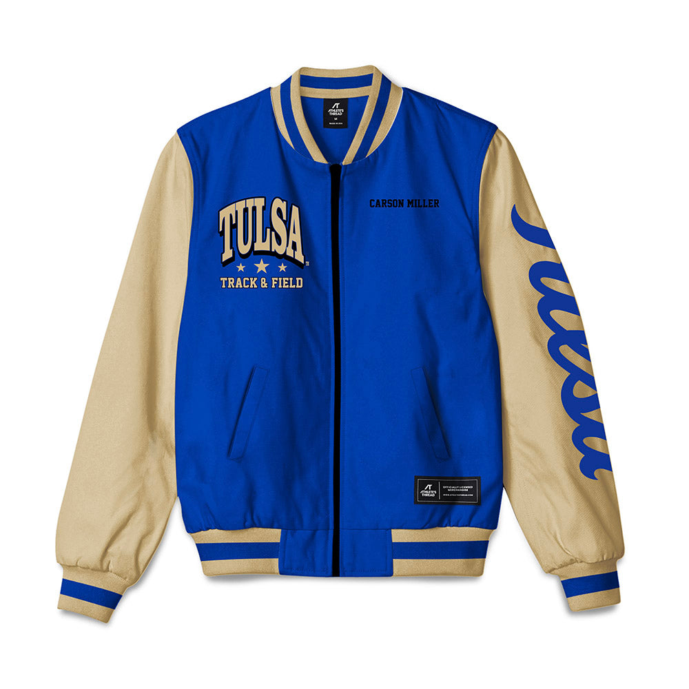 Tulsa - NCAA Men's Track & Field : Carson Miller - Bomber Jacket-0