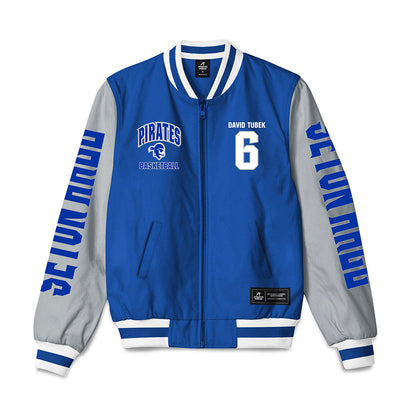 Seton Hall - NCAA Men's Basketball : David Tubek - Bomber Jacket-0