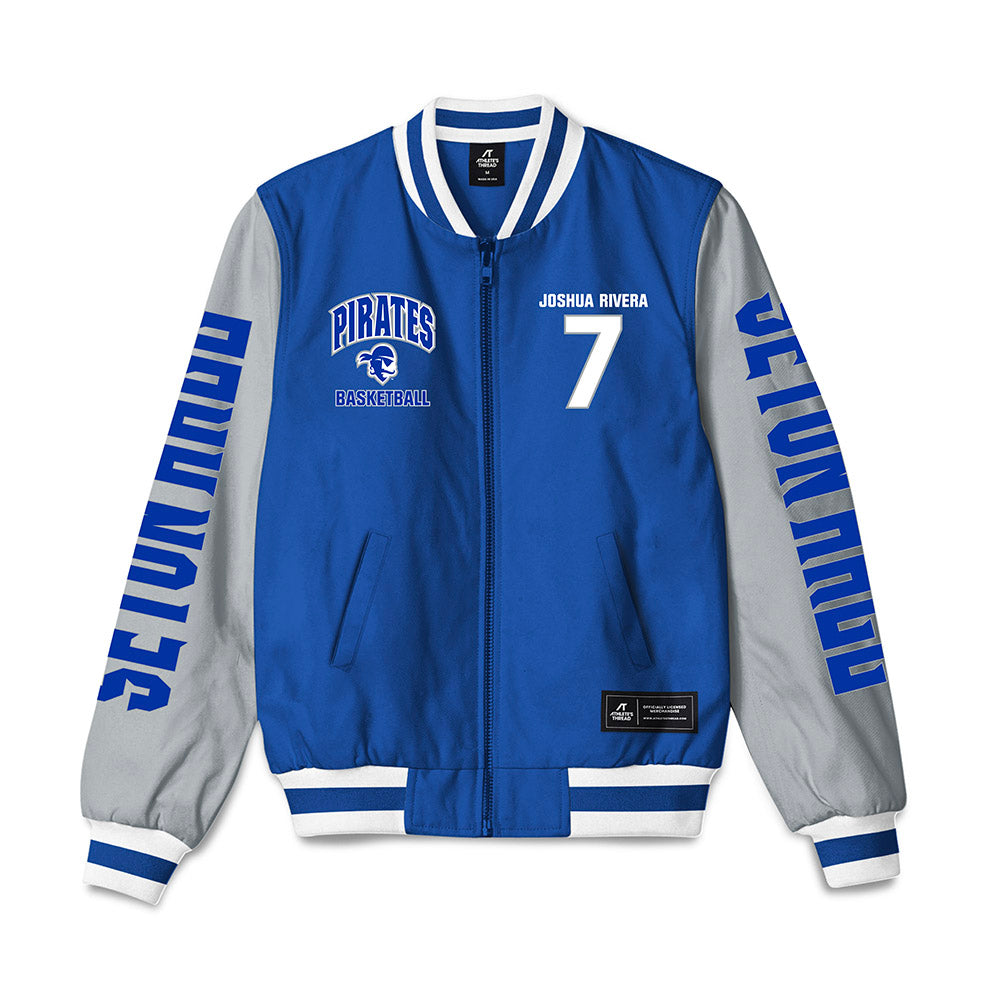 Seton Hall - NCAA Men's Basketball : Joshua Rivera - Bomber Jacket-0