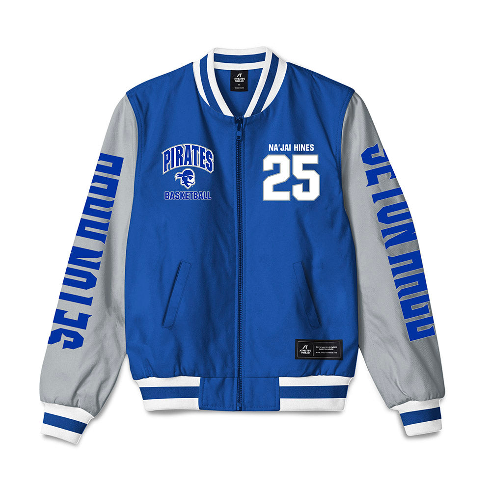 Seton Hall - NCAA Men's Basketball : Na'Jai Hines - Bomber Jacket-0