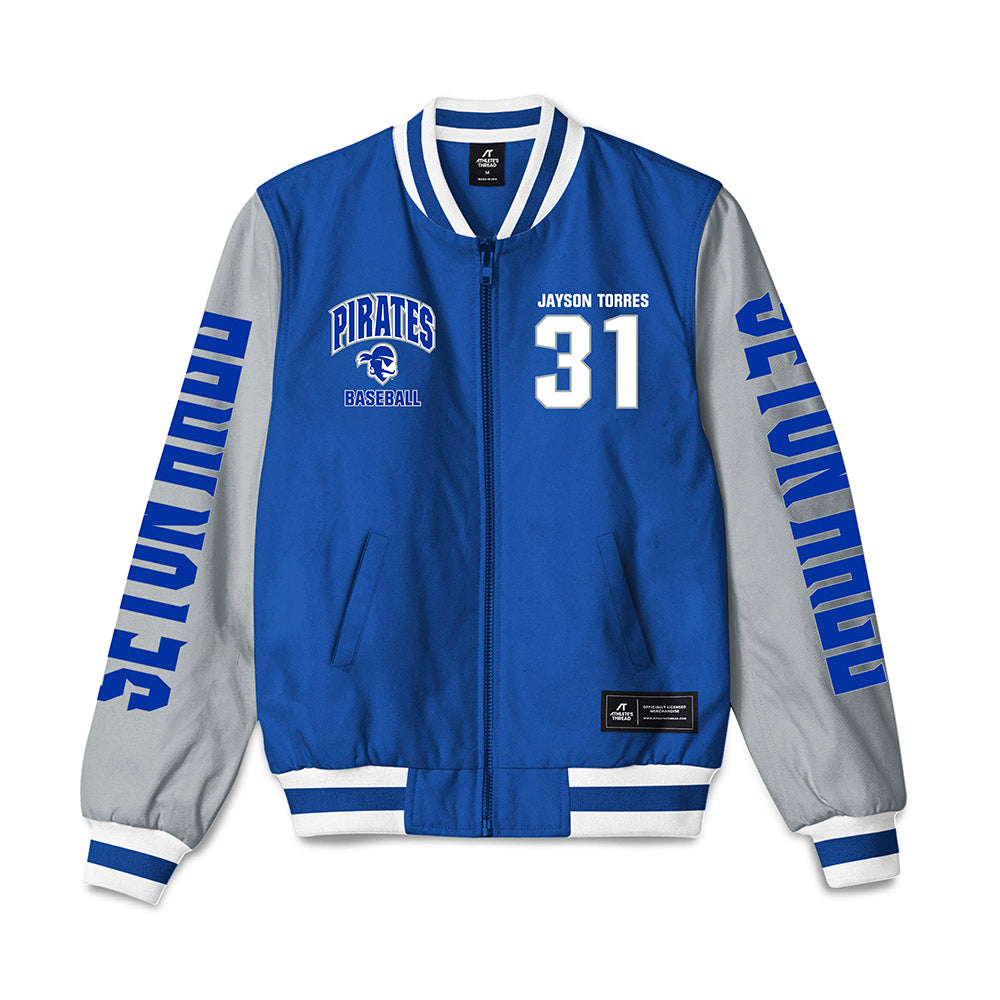 Seton Hall - NCAA Baseball : Jayson Torres - Bomber Jacket-0