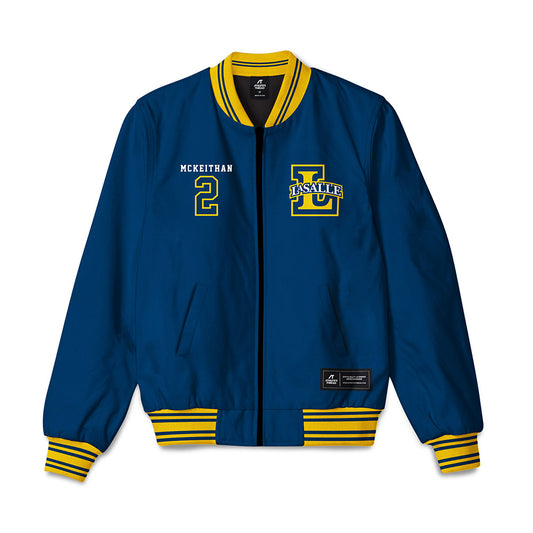 La Salle - NCAA Men's Basketball : Corey McKeithan - Bomber Jacket-0
