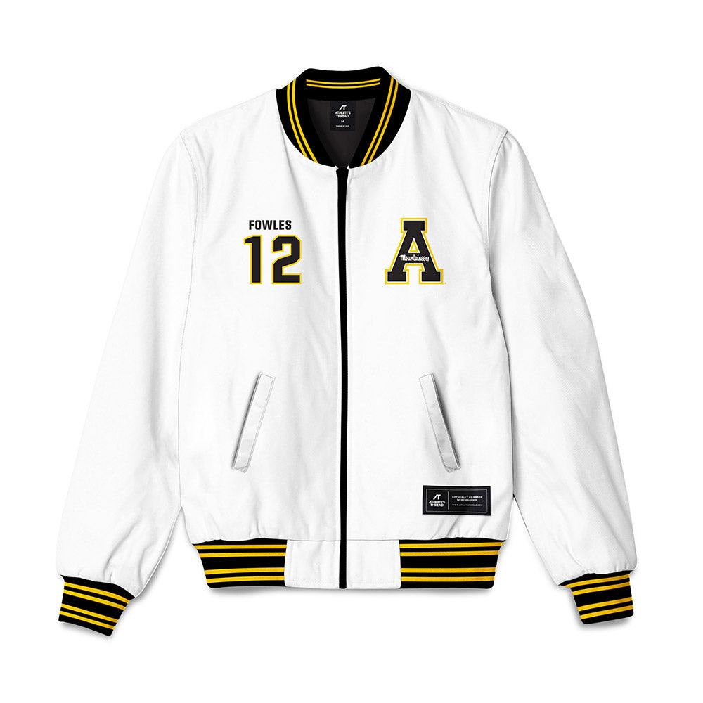 App State - NCAA Football : William Fowles - Bomber Jacket-0