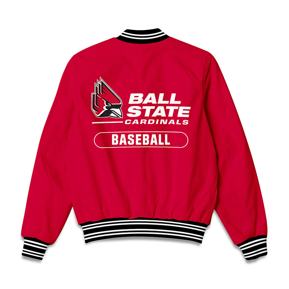 Ball State - NCAA Baseball : Jacob Hartlaub - Bomber Jacket